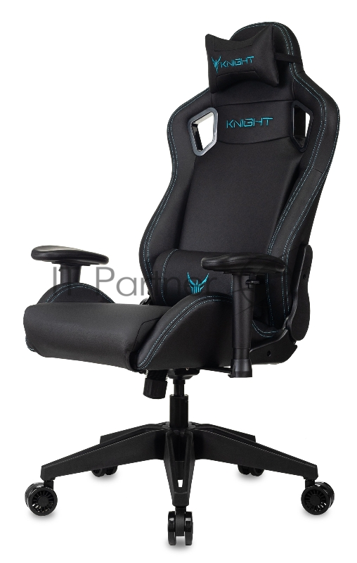 Кресло игровое Knight Outrid Smile черный эко.кожа крестов. пластик