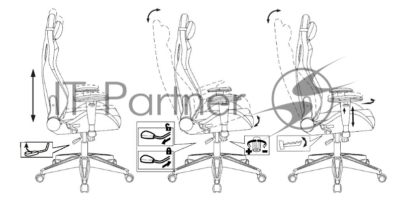 Кресло игровое Knight Outrid Smile черный эко.кожа крестов. пластик