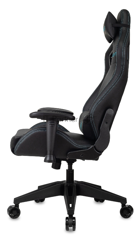 Кресло игровое Knight Outrid Smile черный эко.кожа крестов. пластик