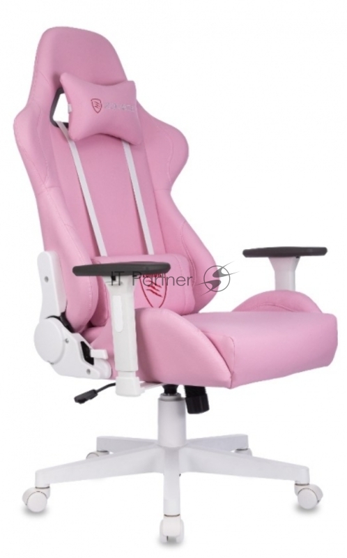 Кресло игровое Zombie Neo розовый эко.кожа крестов. пластик пластик белый