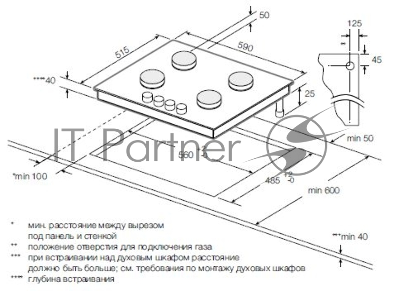 Газовая варочная поверхность GRAUDE GS 60.1 SM
