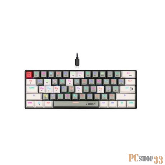 Механическая клавиатура Forge GK-345 RU,3в1,61кн+keycap set,крас.св