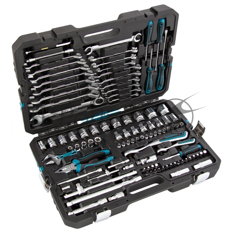 Набор инструментов, 1/4, 1/2, CrV, 120 зубьев, 101 предмет// Gross