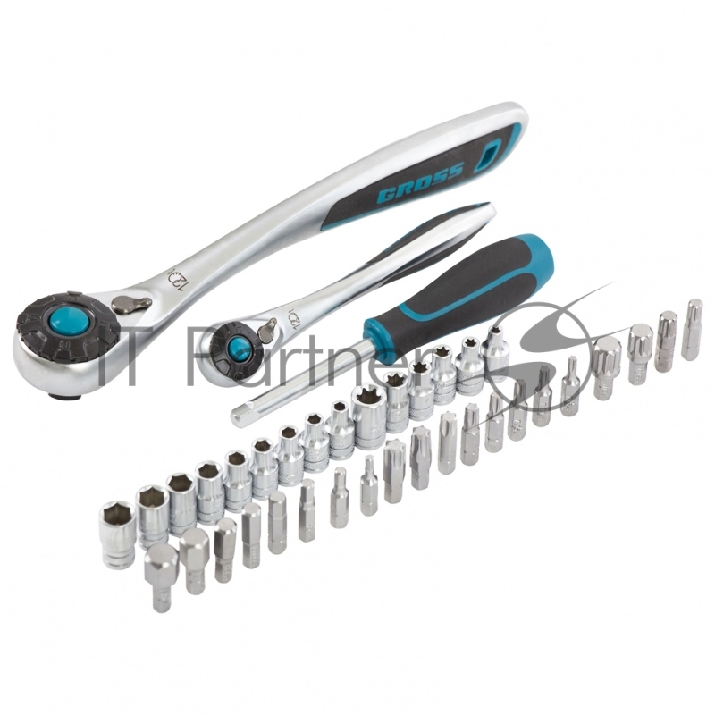 Набор инструментов, 1/4, 1/2, CrV, 120 зубьев, 101 предмет// Gross