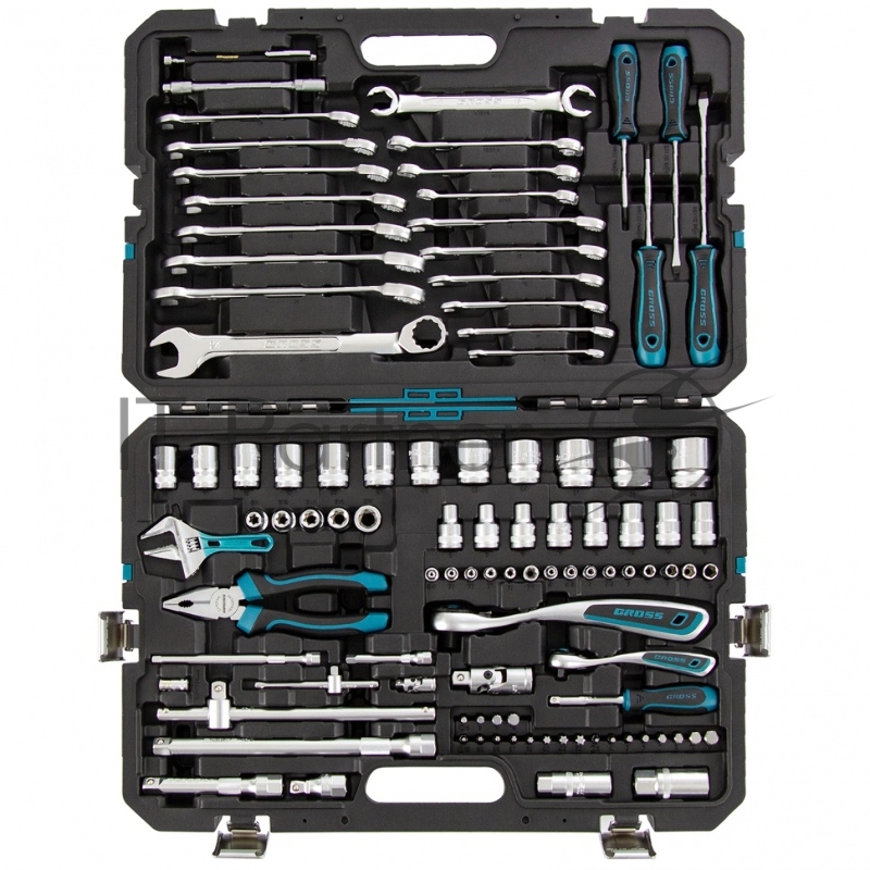 Набор инструментов, 1/4, 1/2, CrV, 120 зубьев, 101 предмет// Gross