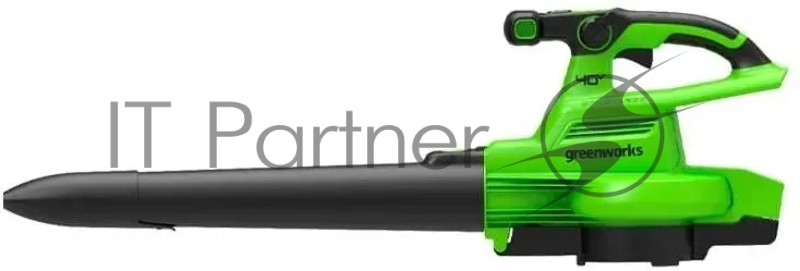 Воздуходув-Садовый Пылесос GreenWorks GD40BVII, 40V, бесщеточный, без АКБ и ЗУ аккумуляторный (2406907)