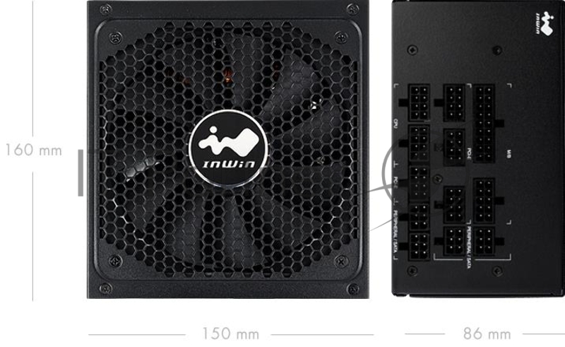 Блок питания ATX 1250W 80PLUS GOLD W/MODULARIZED PSU CABLE IN-WIN