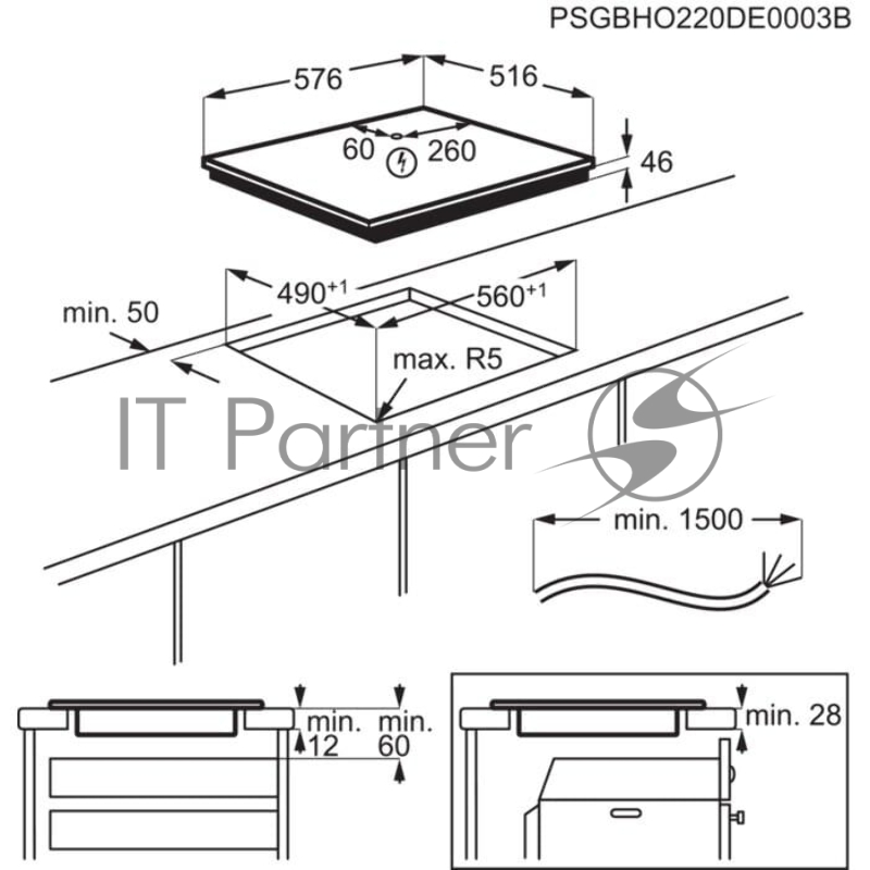 Индукционная варочная панель IKB64431XB AEG