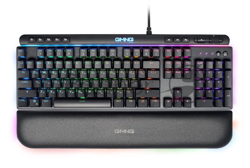 Клавиатура GMNG 999GK механическая черный/серебристый USB Multimedia for gamer LED (подставка для запястий) (1091218)