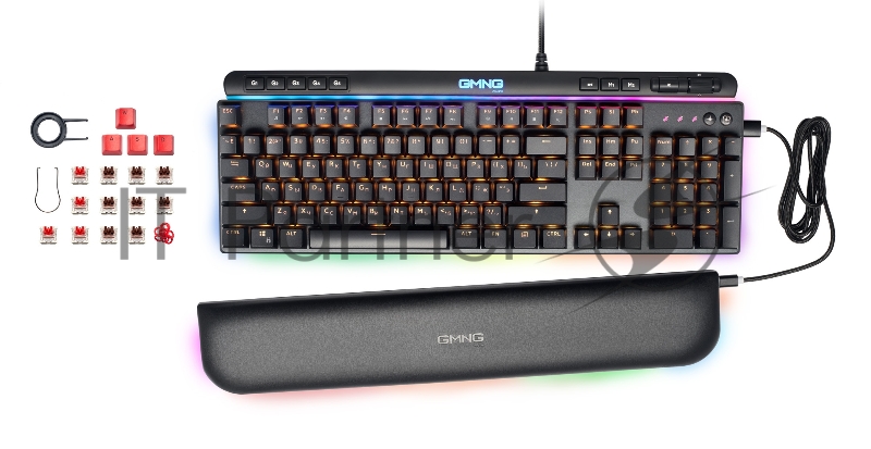 Клавиатура GMNG 999GK механическая черный/серебристый USB Multimedia for gamer LED (подставка для запястий) (1091218)