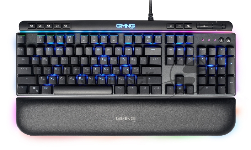 Клавиатура GMNG 999GK механическая черный/серебристый USB Multimedia for gamer LED (подставка для запястий) (1091218)