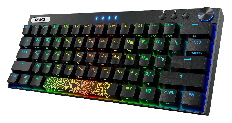 Клавиатура GMNG XK1 механическая черный USB беспроводная BT/Radio Multimedia for gamer LED (1680669)