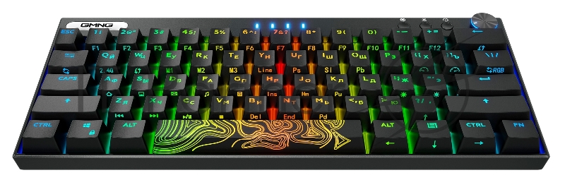 Клавиатура GMNG XK1 механическая черный USB беспроводная BT/Radio Multimedia for gamer LED (1680669)