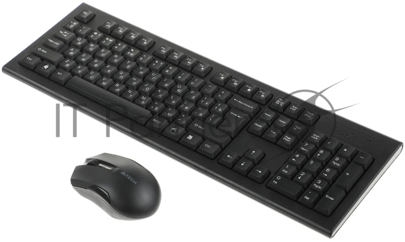 Клавиатура + мышь A4Tech 3000NS клав:черный мышь:черный USB беспроводная Multimedia