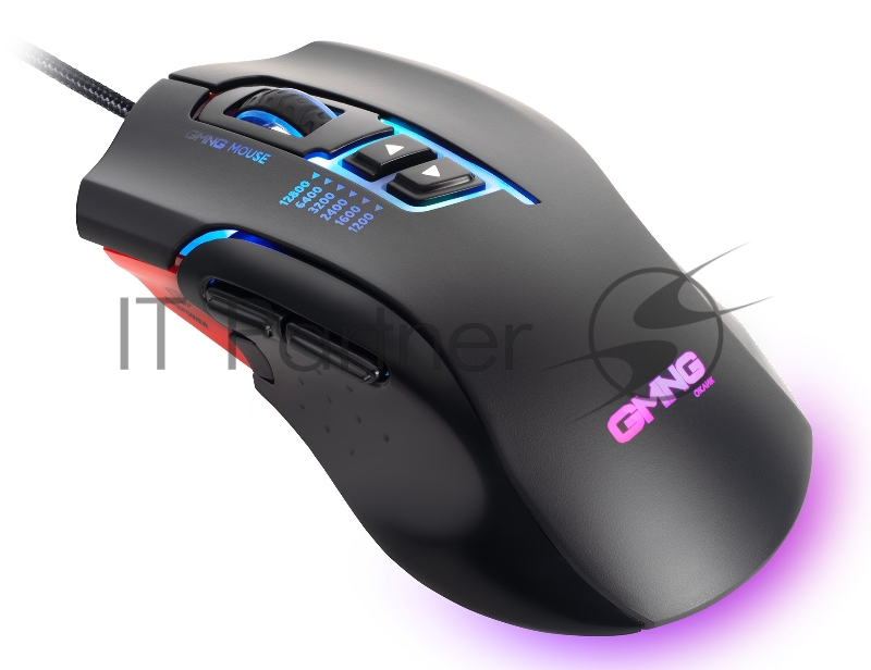 Мышь GMNG XM004 черный/красный оптическая (12800dpi) USB для ноутбука (8but)