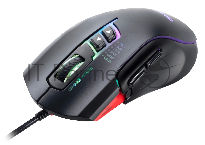 Мышь GMNG XM004 черный/красный оптическая (12800dpi) USB для ноутбука (8but)