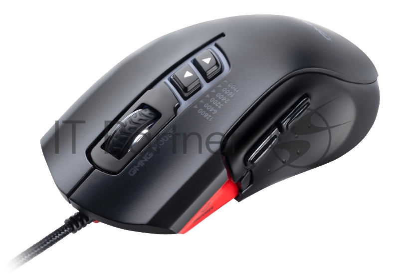 Мышь GMNG XM004 черный/красный оптическая (12800dpi) USB для ноутбука (8but)