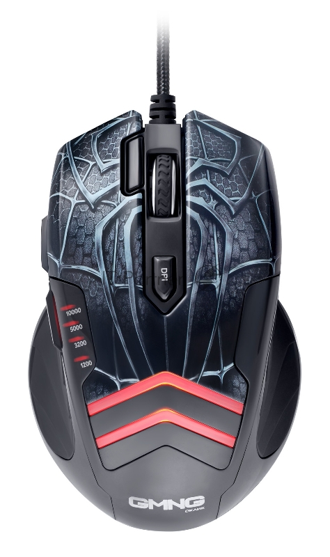 Мышь GMNG XM007 черный/красный оптическая (10000dpi) USB (7but)