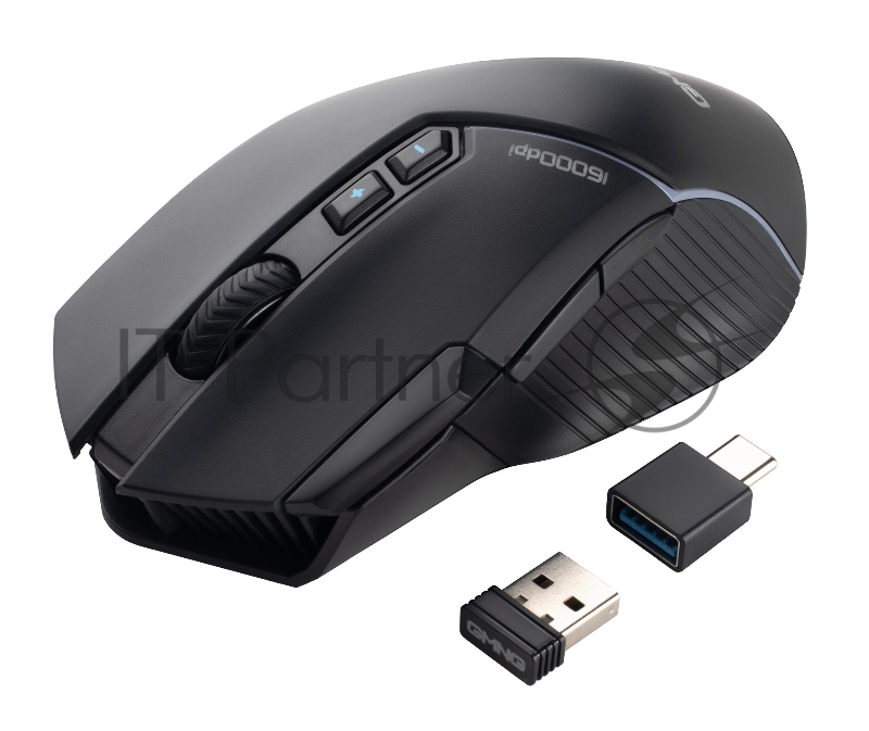 Мышь GMNG XM001 черный оптическая (16000dpi) беспроводная USB/USB-C (7but)