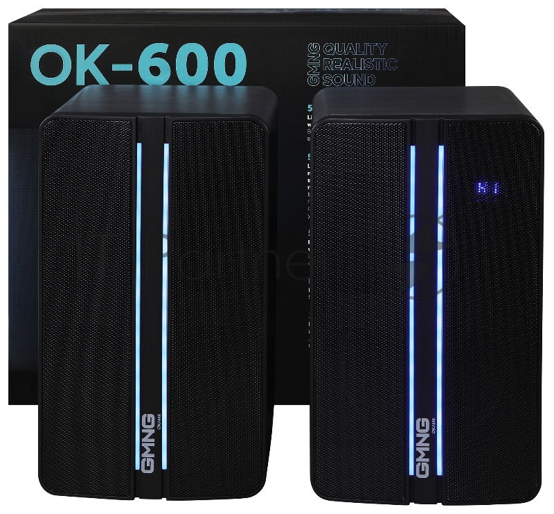 Колонки GMNG OK-600 2.0 черный 50Вт BT