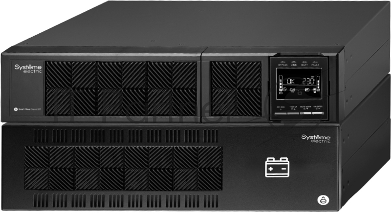 ИБП Systeme Electriс Smart-Save Online SRT, 5000VA/5000W, On-Line, Extended-run, Rack 2U+3U(Tower convertible), LCD, Out: Hardwire, SNMP Intelligent Slot, USB, RS-232, Pre-Inst. Web/SNMP