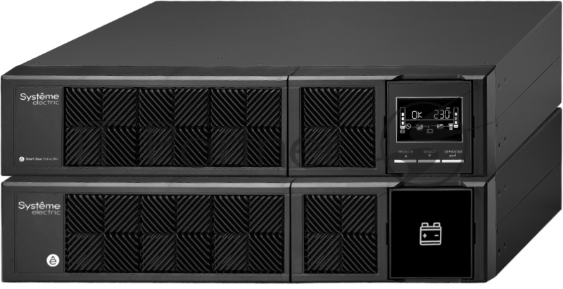 ИБП Systeme Electriс Smart-Save Online SRV, 2000VA/1800W, On-Line, Extended-run, Rack 2U(Tower convertible), LCD, Out: 6xC13, SNMP Intelligent Slot, USB, RS-232