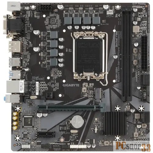 Материнская плата Gigabyte H610M S2H, Socket 1700, Intel®H610, 2xDDR5-4800, D-SUB+DVI-D+HDMI+DP, 1xPCI-Ex16, 1xPCI-Ex1, 4xSATA3, 1xM.2, 8Ch Audio, GLan, (4+4)xUSB2.0, (2+2)xUSB3.2, 2xPS/2, mATX, RTL