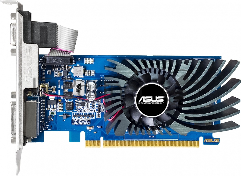 Видеокарта Asus PCI-E GT730-2GD3-BRK-EVO NVIDIA GeForce GT 730 2048Mb 64 DDR3 902/1800 DVIx1 HDMIx1 CRTx1 HDCP Ret