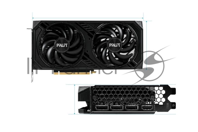 Видеокарта Palit RTX4060TI DUAL OC NVIDIA GeForce RTX 4060TI 8192Mb PCI-E 4.0 128 GDDR6 2685/9000 HDMIx1 DPx3 HDCP Ret