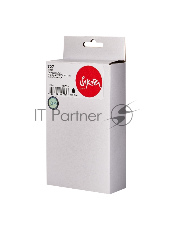 Струйный картридж Sakura B3P22A (№727 Matte Black) для HP, черный матовый, 130 мл.
