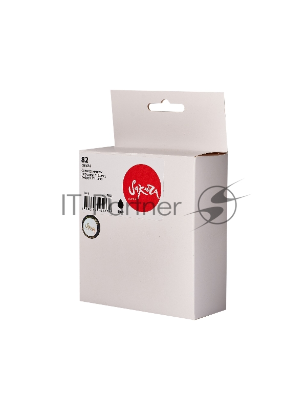 Струйный картридж Sakura CH565A (№82 Black) для HP, черный, 72 мл., 3200 к.