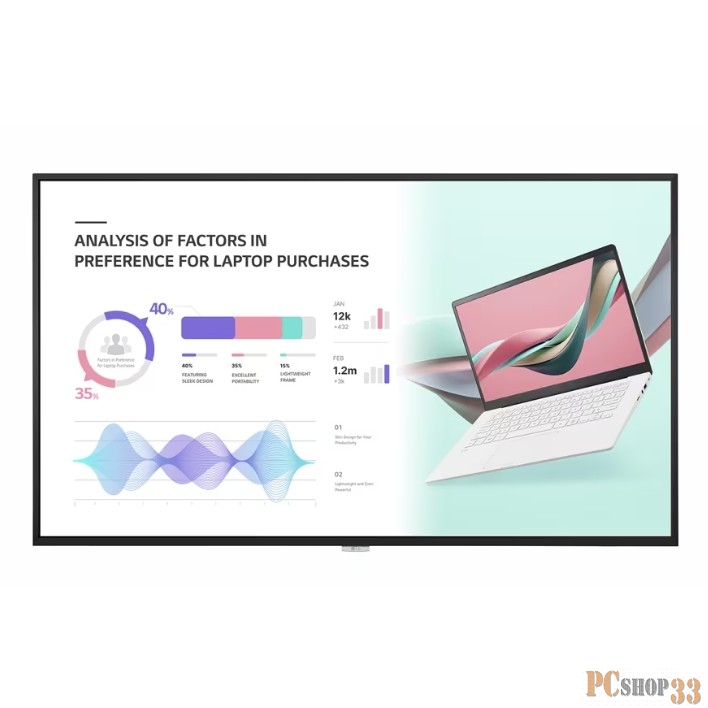 Дисплей LG 49UH5J-H/ Дисплей LG 49UH5J-H UHD 24/7 500 кд/м2 Коэффициент матовости экрана 28% ОС webOS 4.1 Wi-Fi Динамики 10+10 Вт Режим видео-стены Поддержка One:Quick Share Соответствие IP5X