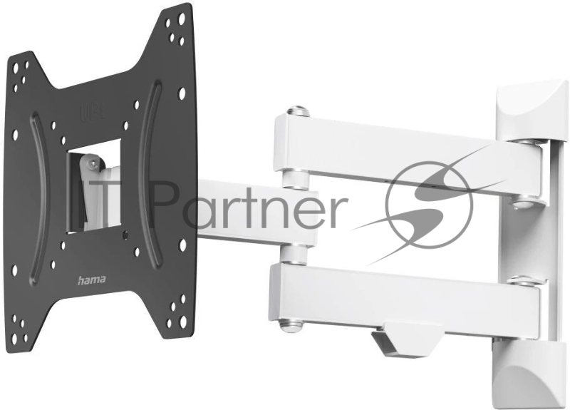 Кронштейн для телевизора Hama Fullmotion черный/белый 19-48 макс.20кг настенный поворот и наклон