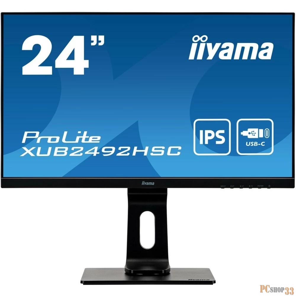 Монитор Iiyama 23.8 ProLite XUB2492HSC-B1 черный IPS LED 16:9 HDMI M/M матовая HAS Piv 250cd 178гр/178гр 1920x1080 75Hz DP FHD USB 5.4кг