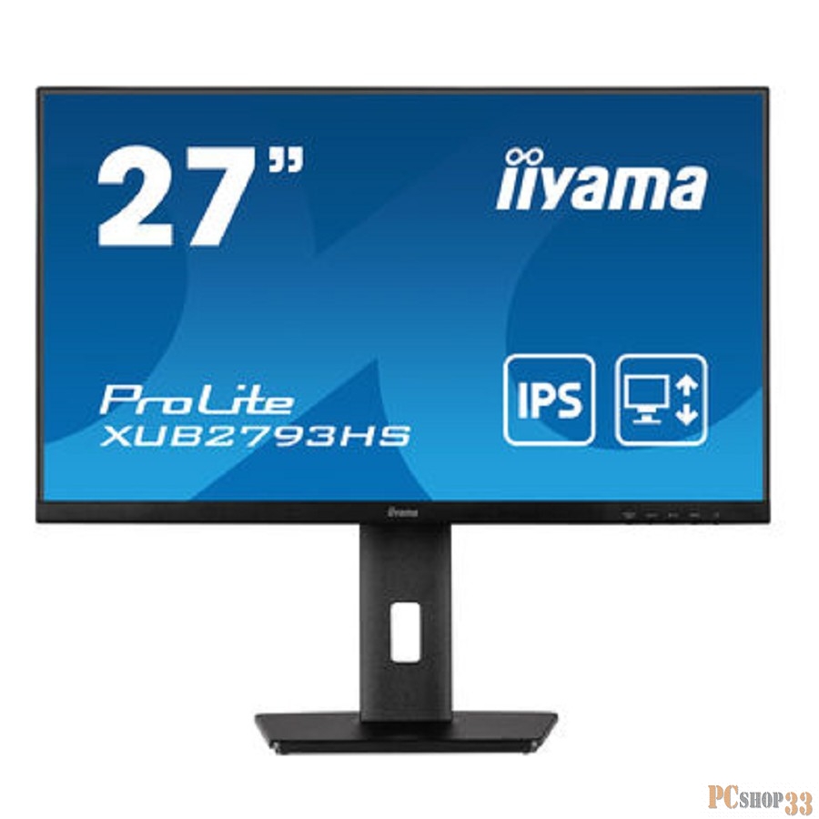 Монитор Iiyama 27 ProLite XUB2793HS-B5 черный IPS LED 16:9 HDMI M/M матовая HAS Piv 300cd 178гр/178гр 1920x1080 75Hz FreeSync DP FHD 6.7кг