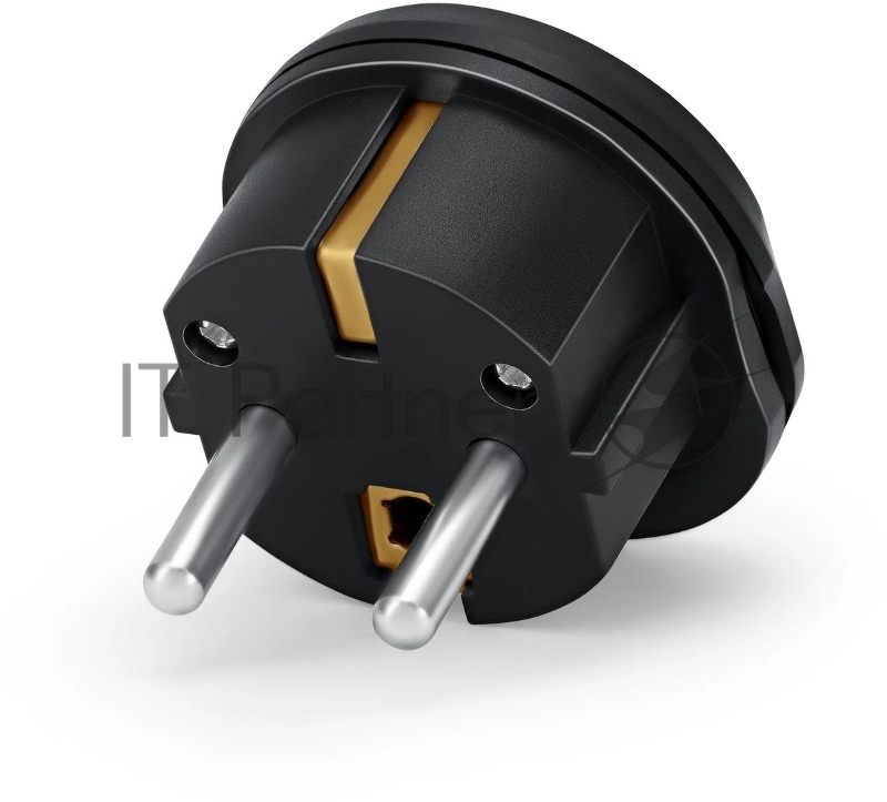 Адаптер-переходник Buro BU-PA01-B (1 розетка) черный (пакет ПЭ)