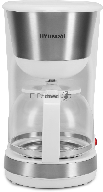 Кофеварка капельная Hyundai HYD-1214 1000Вт белый/серебристый