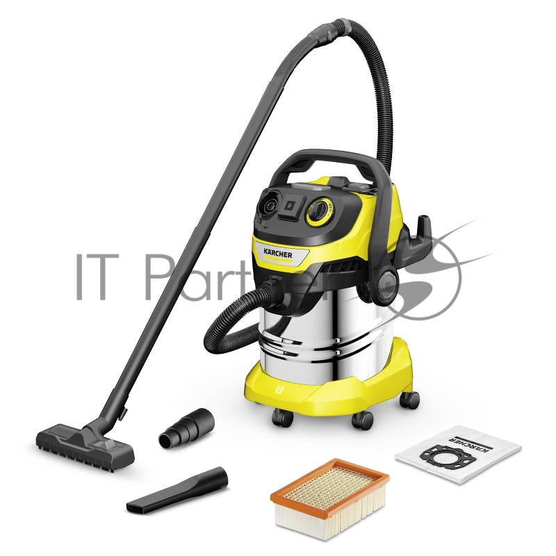 Строительный пылесос Karcher WD 5 P S V-25/5/22 1100Вт (уборка: сухая/сбор воды) желтый