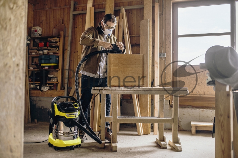 Строительный пылесос Karcher WD 5 P S V-25/5/22 1100Вт (уборка: сухая/сбор воды) желтый