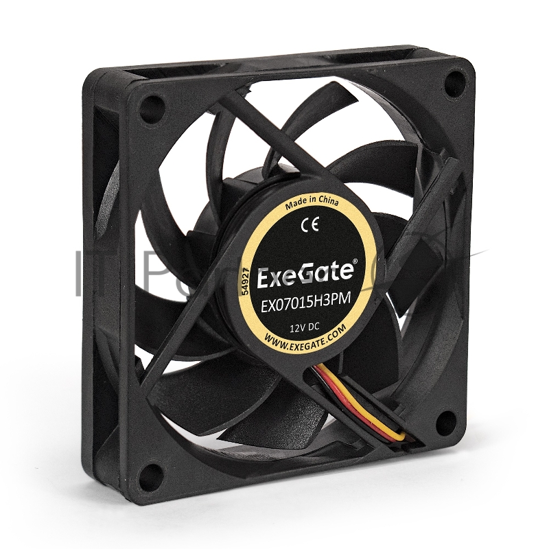 Вентилятор ExeGate EX07015H3PM, 70x70x15 мм, гидродинамический, 3pin+Molex, 3000RPM, 26dBA
