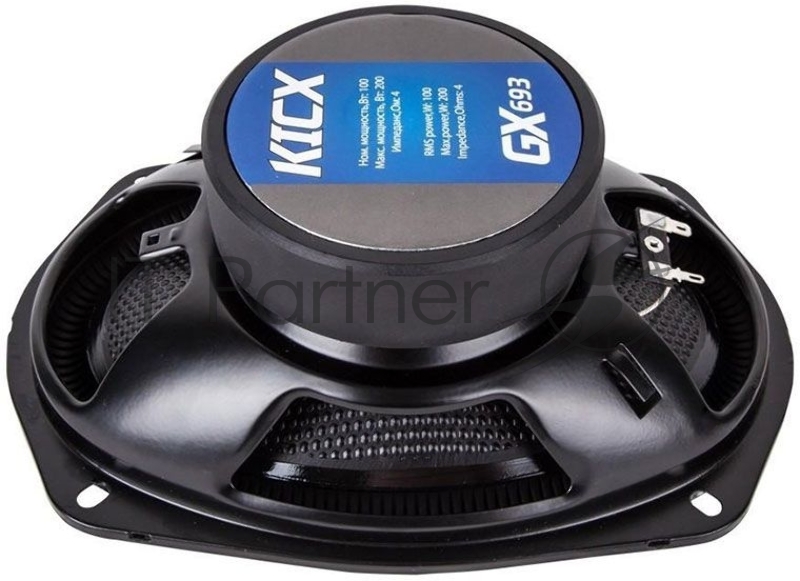 Колонки автомобильные Kicx GX-693 200Вт 92дБ 4Ом 15x23см (6x9дюйм) (ком.:2кол.) коаксиальные трехполосные