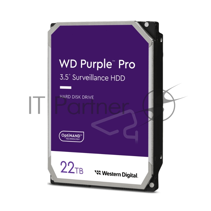 Жесткий диск Western Digital Purple PRO WD221PURP 22TB 3.5 7200 RPM 512MB SATA-III All Frame AI для систем видеонаблюдения