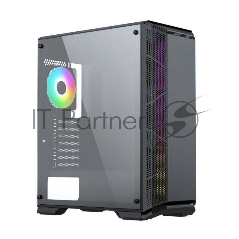 Компьютерный корпус ACD Citadel 105 ATX, Black, USB3.0*2+HD audio ,1*12cm F2 ARGB fan at rear ,Tempered glass side panel with fixed 4pcs screws