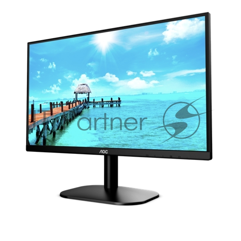 Монитор 23.8 AOC 24B2XH Black (IPS, 1920x1080, 75Hz, 8 ms, 178°/178°, 250 cd/m, 20M:1, +HDMI 1.4)