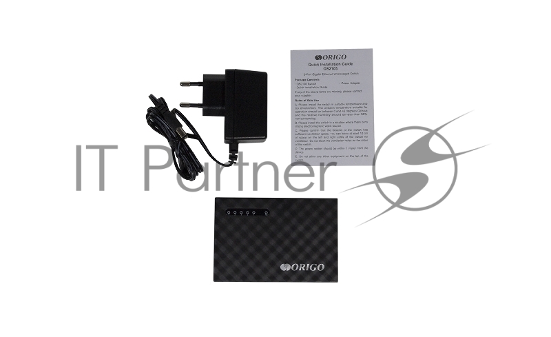 Неуправляемый коммутатор ORIGO OS2105/A1A 5x1000Base-T, корпус пластик