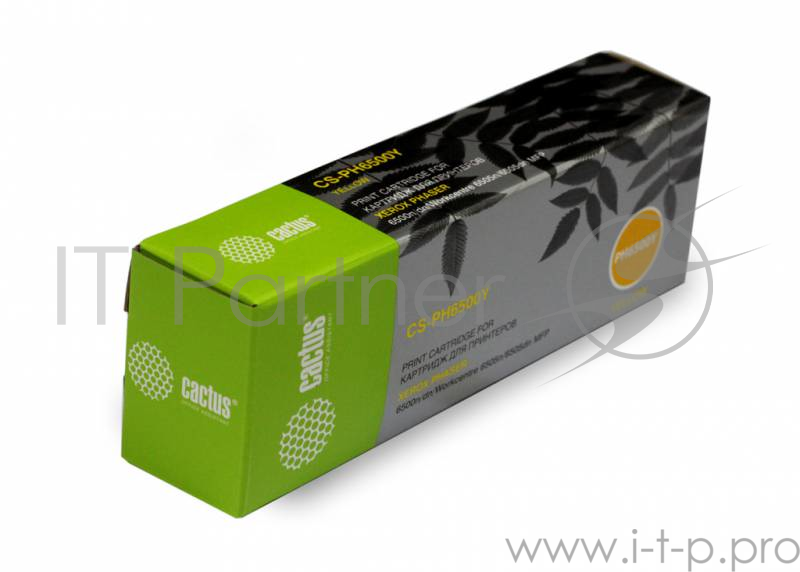 Тонер Картридж Cactus CS-PH6500Y 106R01603 желтый для Xerox Phaser 6500/WorkCentre 6505 (2500стр.)