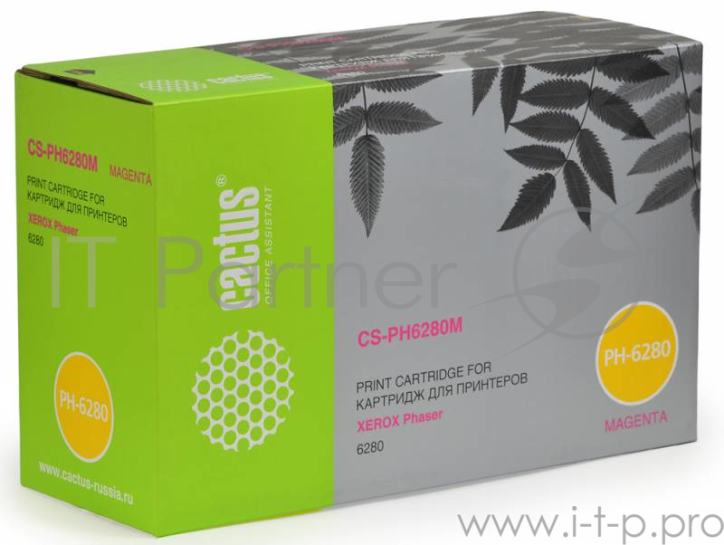 Тонер Картридж Cactus CS-PH6280M 106R01401 пурпурный для Xerox Phaser 6280 (5900стр.)