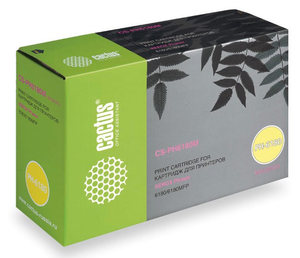 Тонер Картридж Cactus CS-PH6180M 113R00724 пурпурный для Xerox Phaser 6180/6180mfp (6000стр.)