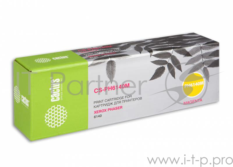 Тонер Картридж Cactus CS-PH6140M 106R01482 пурпурный для Xerox Phaser 6140 (2000стр.)