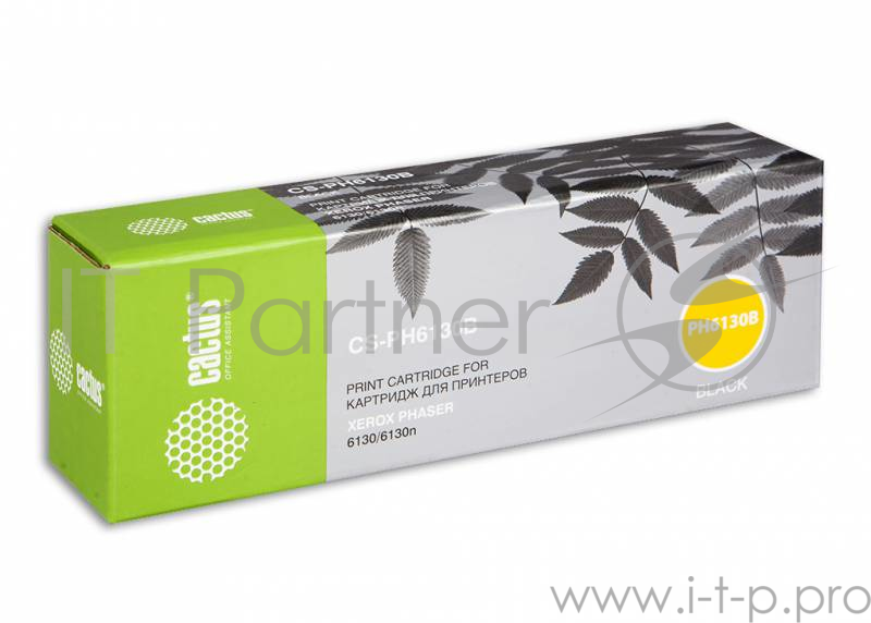 Тонер Картридж Cactus CS-PH6130B 106R01285 черный для Xerox Phaser 6130/6130n (2500стр.)